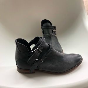 Free People booties with cut out side
